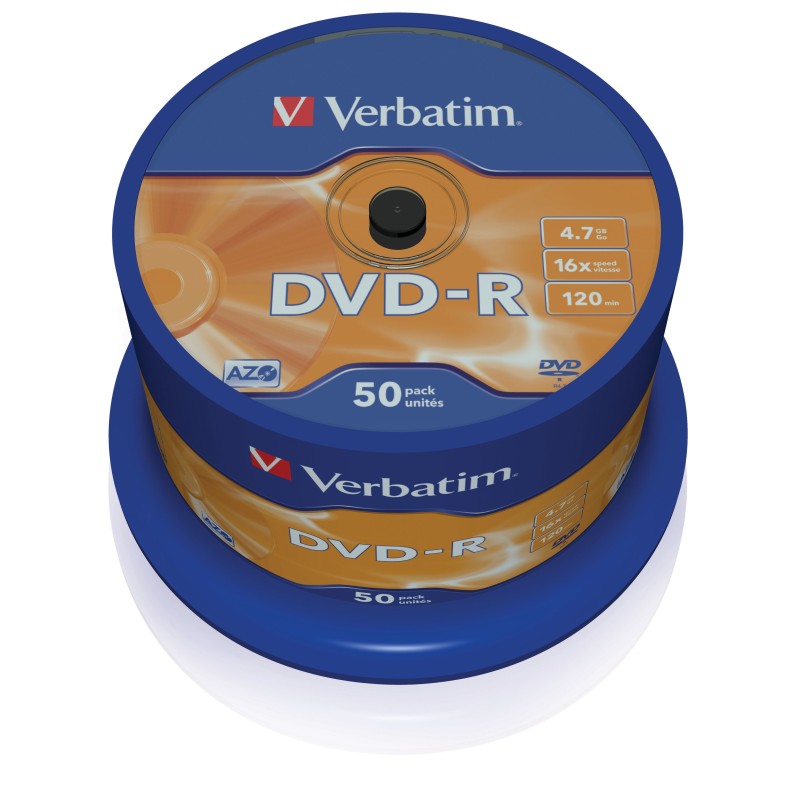 50 x DVD-R - 4.7 GB 16x - mattsilber