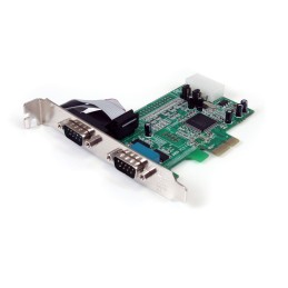 StarTech.com Scheda Seriale PCI Express con 2 Porte - Controller PCIe RS232 - 16550 UART - Scheda Seriale di Espansione DB9 a