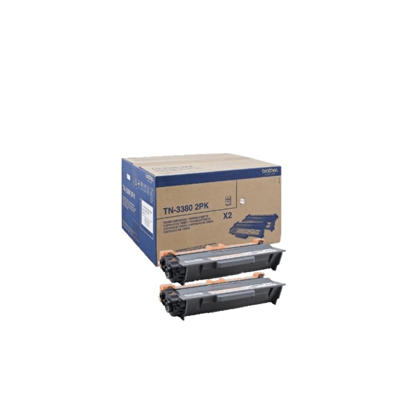 Brother TN-3380 Twin toner cartridge 2 pc(s) Original Black