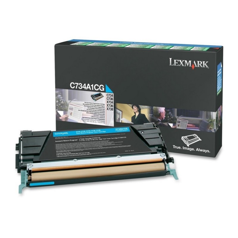 Lexmark C734A1CG cartuccia toner 1 pz Originale Ciano