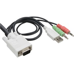 InLine KVM Switch, 2 porte, USB VGA, Audio, all-in-one