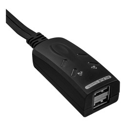 InLine KM Switch, 2 porte, USB, Condivisione tastiera&mouse, True Transparent