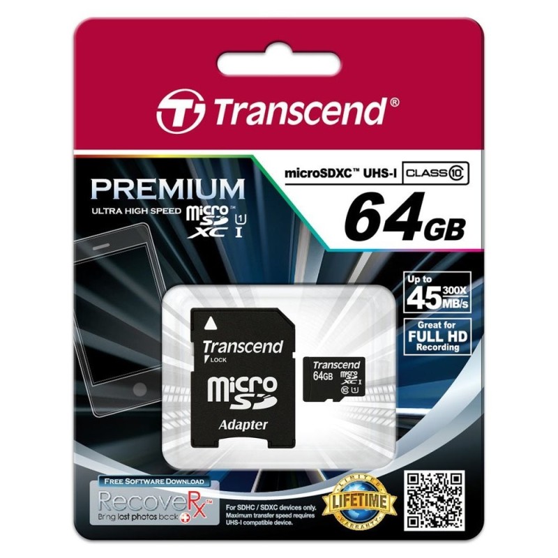 TS64GUSDU1 - Flash-Speicherkarte - 64 GB