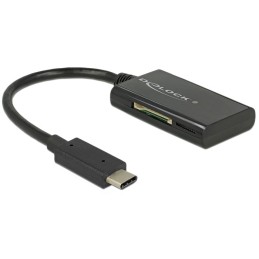 DeLOCK 91740 lettore di schede USB 3.2 Gen 1 (3.1 Gen 1) Type-C Nero