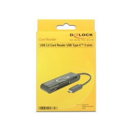 DeLOCK 91739 lettore di schede USB 2.0 Nero