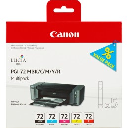 Canon 5 Cartucce d'inchiostro Multipack PGI-72 MBK C M Y R