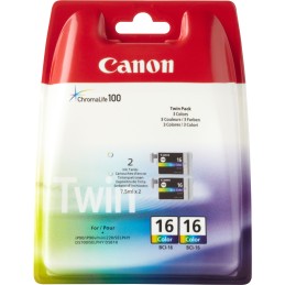 Canon Cartuccia d'inchiostro colore BCI-16 C M Y (confezione doppia)