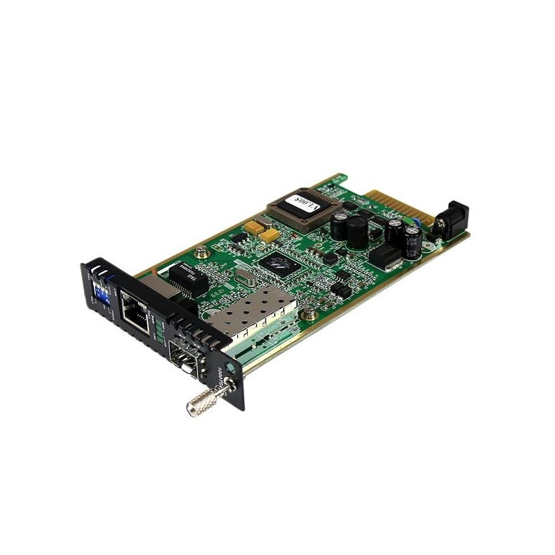 Gigabit Ethernet LWL / Glasfaser Medienkonverter Kartenmodul mit SFP - 1000 M...