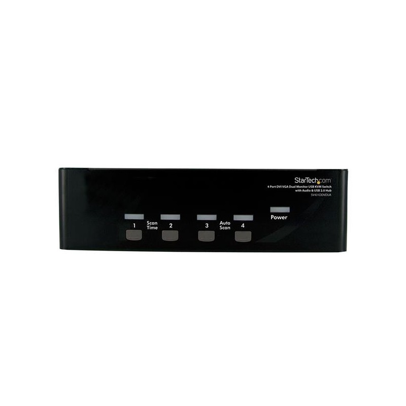 StarTech.com Switch KVM doppio monitor VGA DVI 4 porte USB con audio e hub USB 2.0