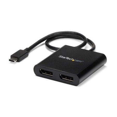 StarTech.com Adattatore USB-C a DisplayPort a due porte, Splitter MST Hub USB Tipo C a doppia porta DP 1.2 - Adattatore