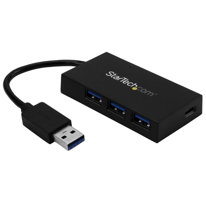 StarTech.com HB30A3A1CSFS hub di interfaccia USB 3.2 Gen 1 (3.1 Gen 1) Type-A 5000 Mbit s Nero