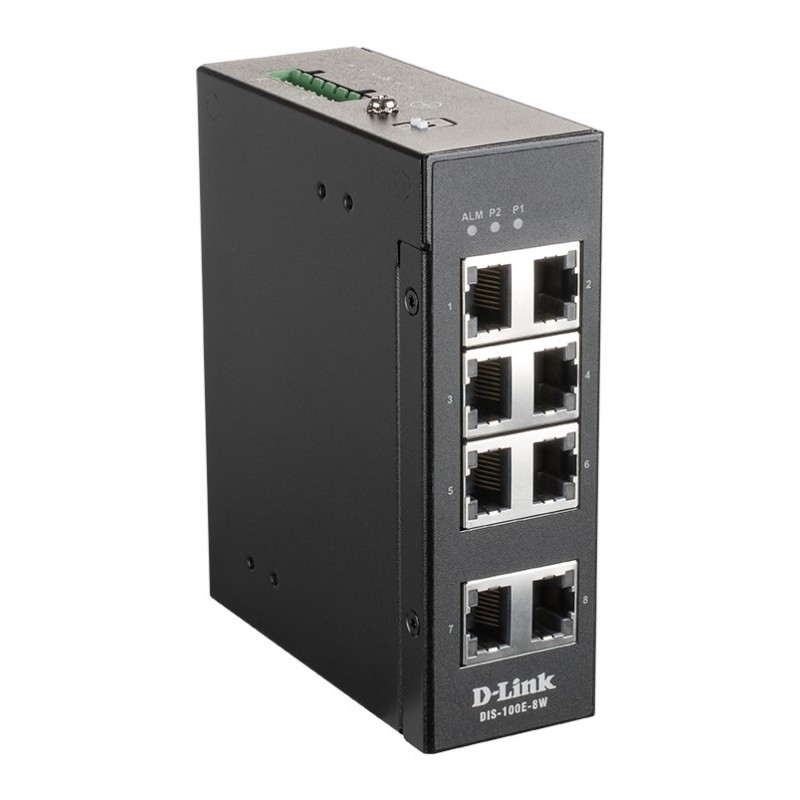 DIS 100E-8W - Switch - unmanaged - 8 x 10/100