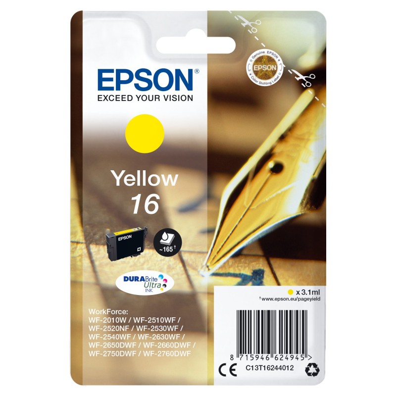 Epson Pen and crossword C13T16244012 ink cartridge 1 pc(s) Original Standard Yield Yellow