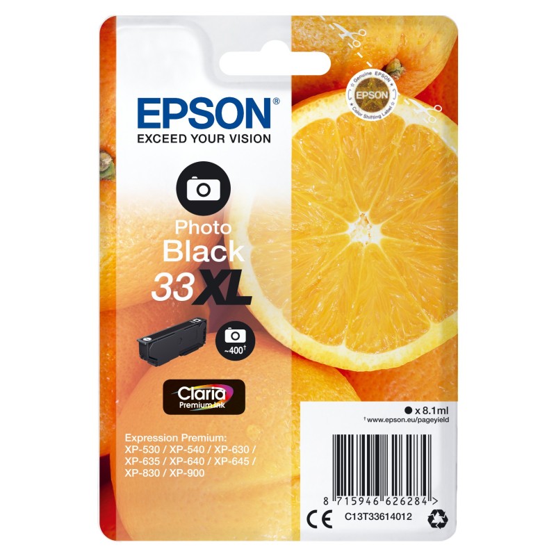 Epson Oranges C13T33614012 ink cartridge 1 pc(s) Original High (XL) Yield Photo black