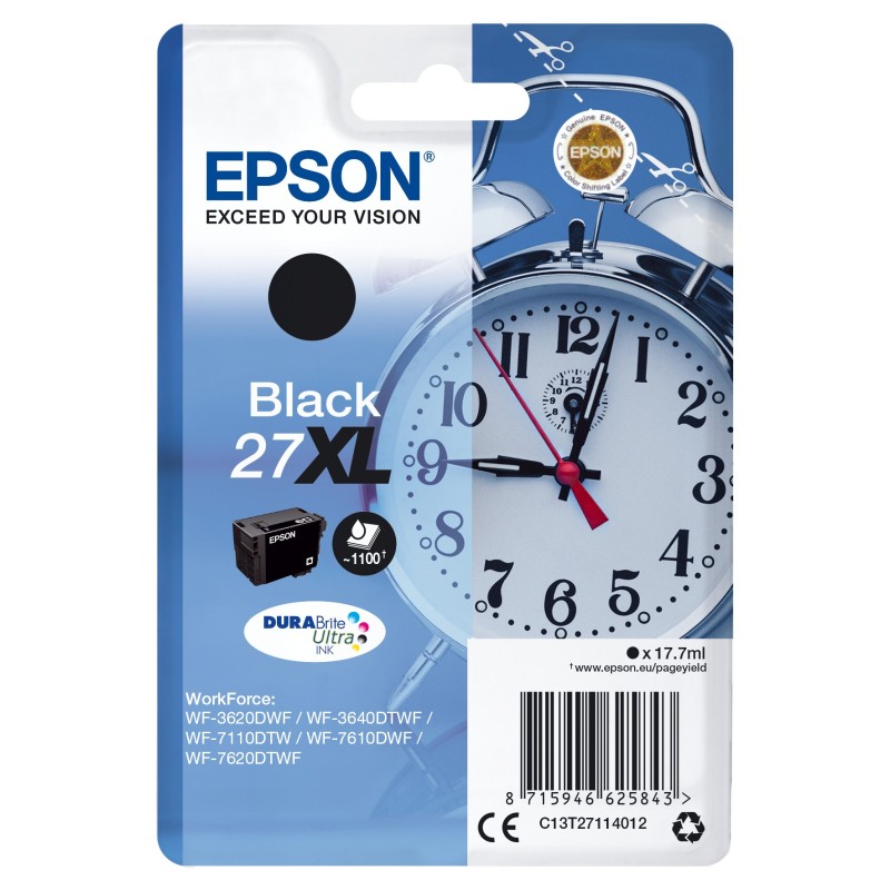 Epson Alarm clock C13T27114022 ink cartridge 1 pc(s) Original High (XL) Yield Black