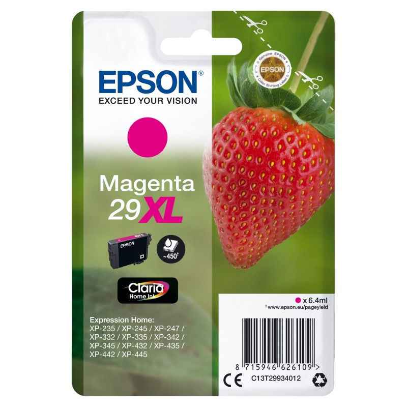 Epson Strawberry C13T29934012 ink cartridge 1 pc(s) Original High (XL) Yield Magenta