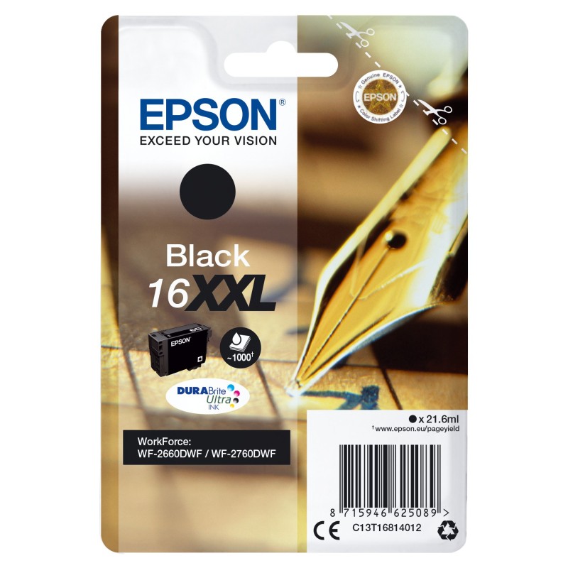 Epson C13T16814012 ink cartridge 1 pc(s) Original Extra (Super) High Yield Black