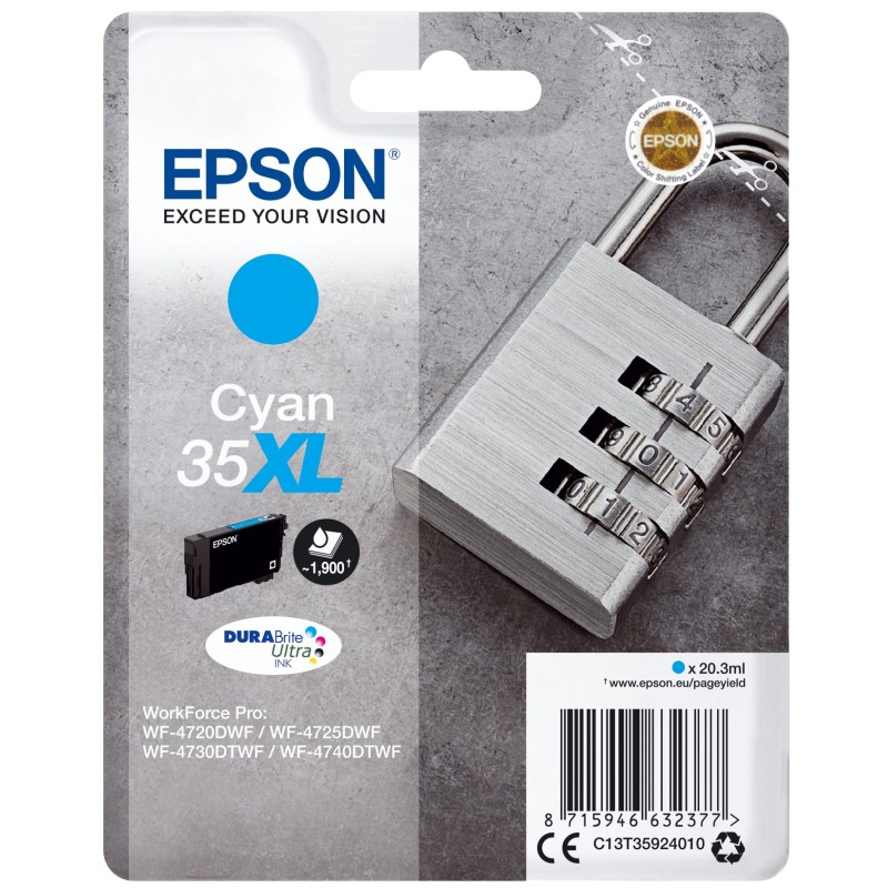 Epson Padlock C13T35924010 ink cartridge 1 pc(s) Original High (XL) Yield Cyan