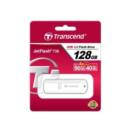 Transcend JetFlash TS128GJF730 unità flash USB 128 GB USB tipo A 3.2 Gen 1 (3.1 Gen 1) Bianco