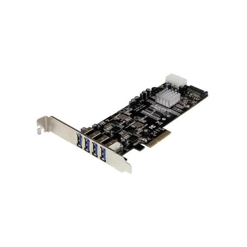 StarTech.com Adattatore scheda SuperSpeed USB 3.0 con 4 porte PCI Express (PCIe) con 2 canali da 5 Gbps dedicati - UASP -