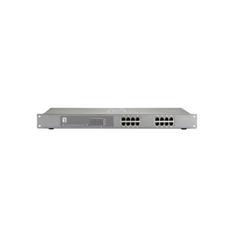 LevelOne FEP-1612W150 network switch Fast Ethernet (10/100) Power over Ethernet (PoE) Gray