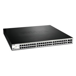 D-Link DGS-1210-52MP switch di rete Gestito L2 Gigabit Ethernet (10 100 1000) Supporto Power over Ethernet (PoE) 1U Nero
