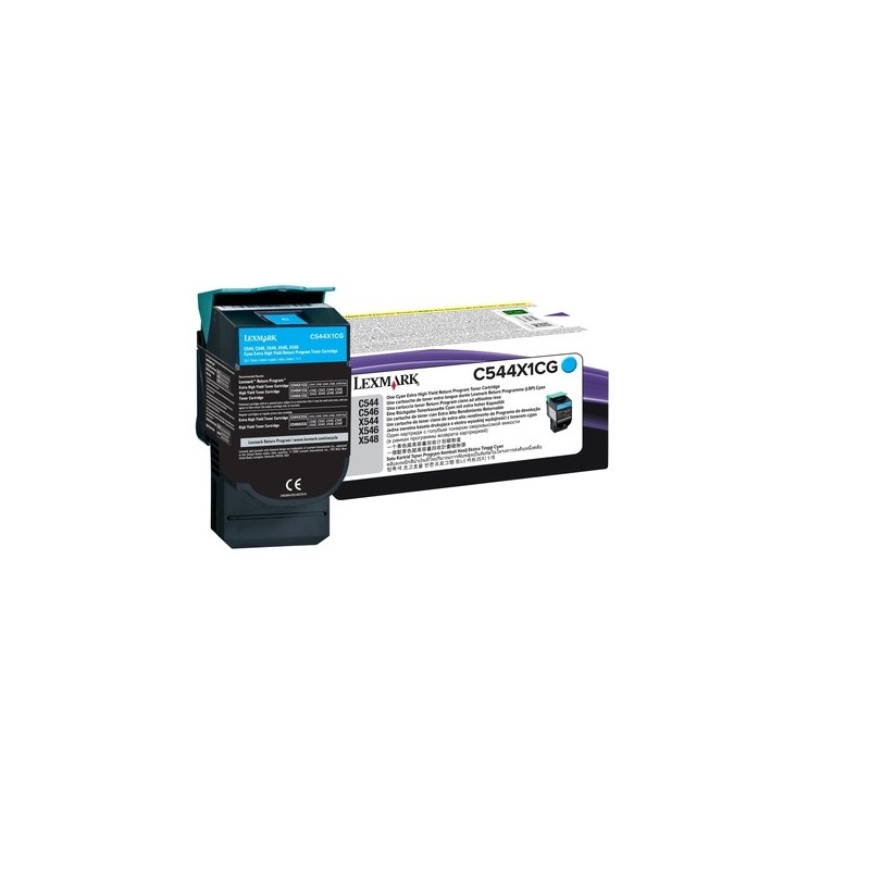 Lexmark C544X1CG toner cartridge 1 pc(s) Original Cyan