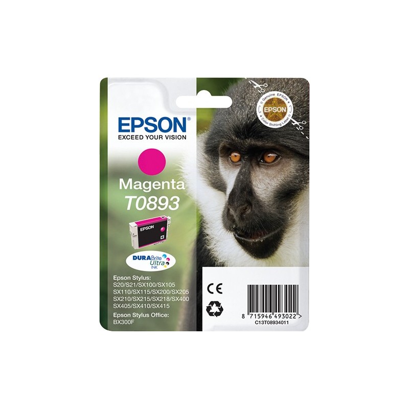 Epson Monkey T0893 ink cartridge 1 pc(s) Original Magenta