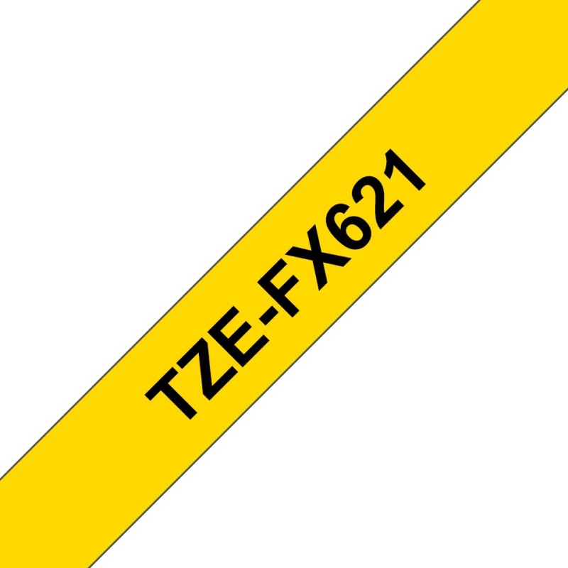 TZe-FX621 - Schwarz auf Gelb - Rolle (0,9 cm x 8 m)