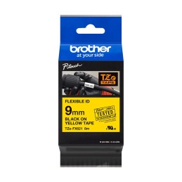 Brother TZE-FX621 nastro per etichettatrice Nero su giallo