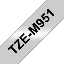 Brother TZE-M951 nastro per etichettatrice Nero su argento