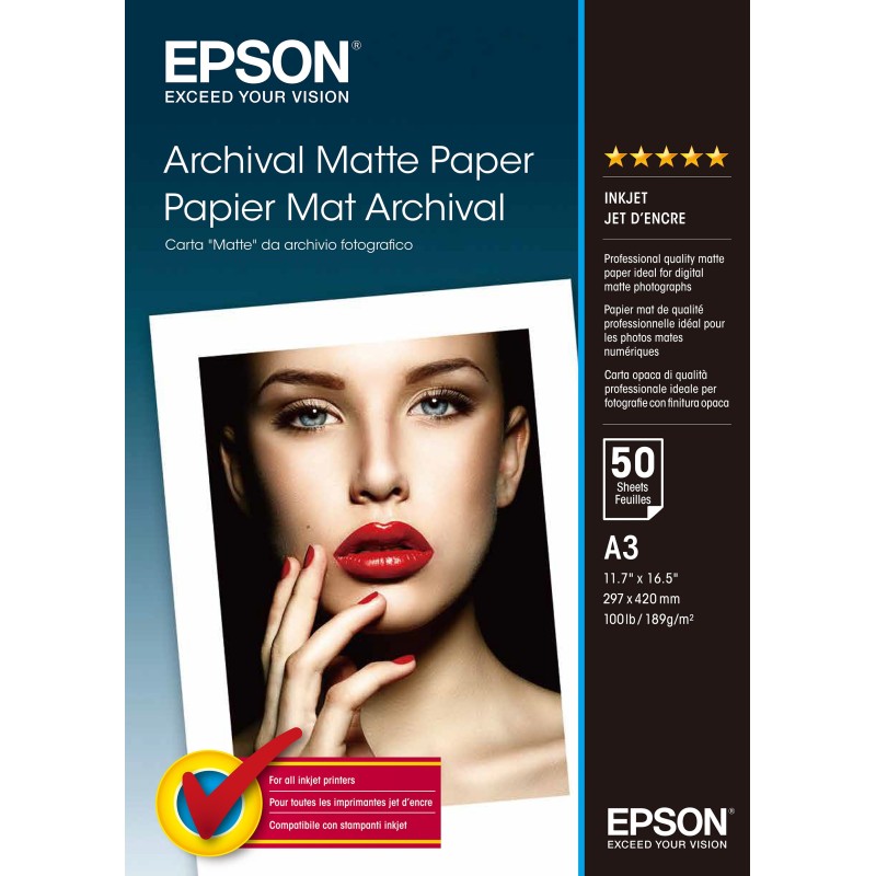 Epson Archival, DIN A3, 189g/m² photo paper White Matte