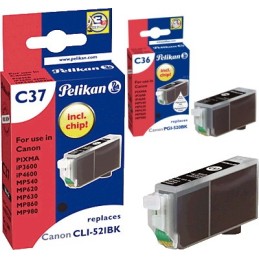Pelikan C36 C37 cartuccia d'inchiostro 2 pz Resa standard Nero