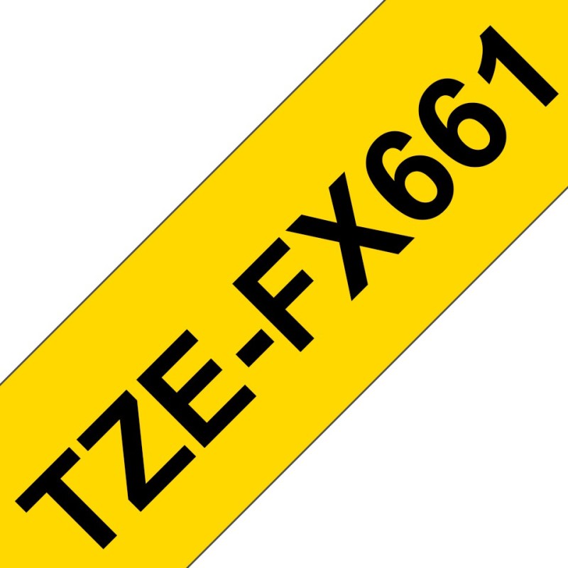 TZe-FX661 - Schwarz auf Gelb - Rolle (3,6 cm x 8 m)