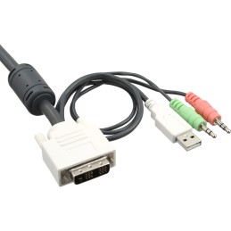 InLine KVM Switch, 4 porte, USB DVI, Audio, all-in-one