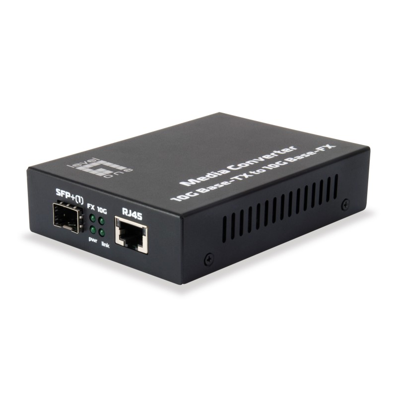 LevelOne GVT-0500 convertitore multimediale di rete 10000 Mbit s Nero