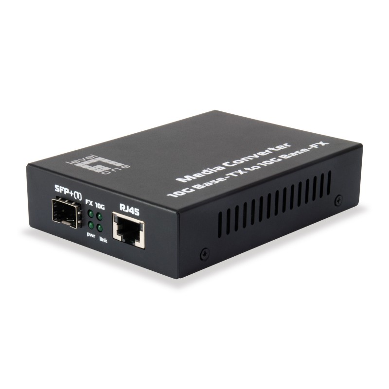 LevelOne GVT-0500 network media converter 10000 Mbit/s Black