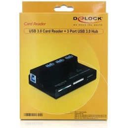 DeLOCK 91721 lettore di schede USB 3.2 Gen 1 (3.1 Gen 1) Nero