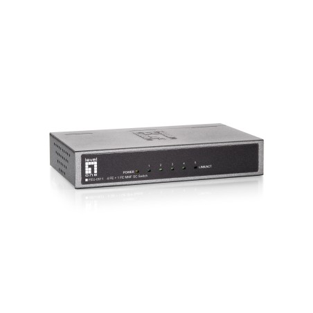 LevelOne FEU-0511 switch di rete Fast Ethernet (10 100) Nero, Grigio