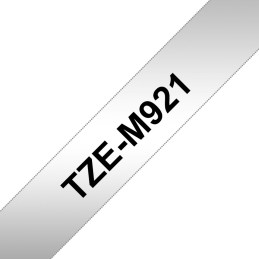 Brother TZE-M921 nastro per etichettatrice Nero su metallizzato