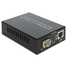 DeLOCK Media Converter 1000Base-T to SFP convertitore multimediale di rete 1000 Mbit s Nero