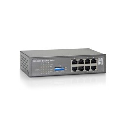 LevelOne FEP-0800 switch di rete Fast Ethernet (10 100) Supporto Power over Ethernet (PoE) Nero, Grigio