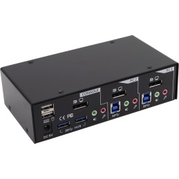 InLine KVM Switch, 2 porte, USB 3.0 DisplayPort, Audio, Hub USB 3.0