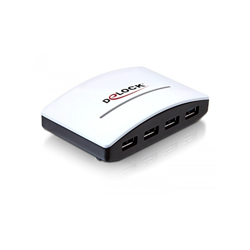 DeLOCK USB 3.0 External HUB 4 Port 5000 Mbit s Nero, Bianco