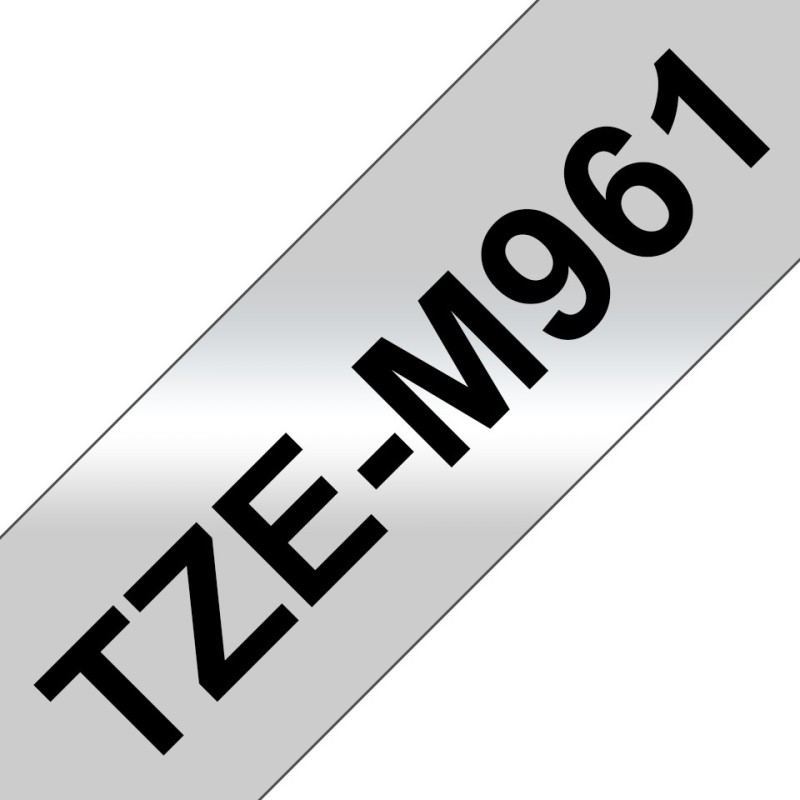 TZe-M961 - Schwarz auf Silber (matt) - Rolle (3,6 cm x 8 m)