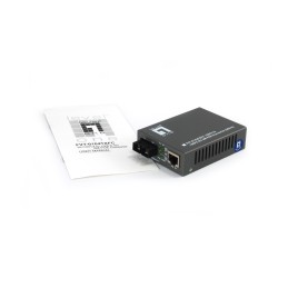 LevelOne FVT-0104TXFC convertitore multimediale di rete 100 Mbit s Modalità singola Nero