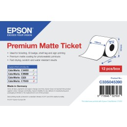 Epson Premium Matte Ticket - Roll  102mm x 50m