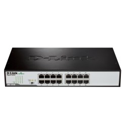 D-Link DGS-1016D E switch di rete Non gestito Nero, Metallico