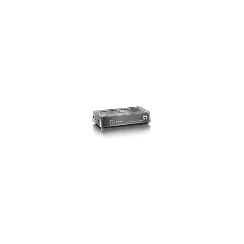 LevelOne FSW-0508TX switch di rete Non gestito Fast Ethernet (10 100) Nero, Grigio