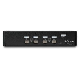 StarTech.com Switch KVM DisplayPort a 4 porte - 4K 60Hz - Schermo singolo - Switch KVM USB UHD DP 1.2 a doppia porta - Hub USB